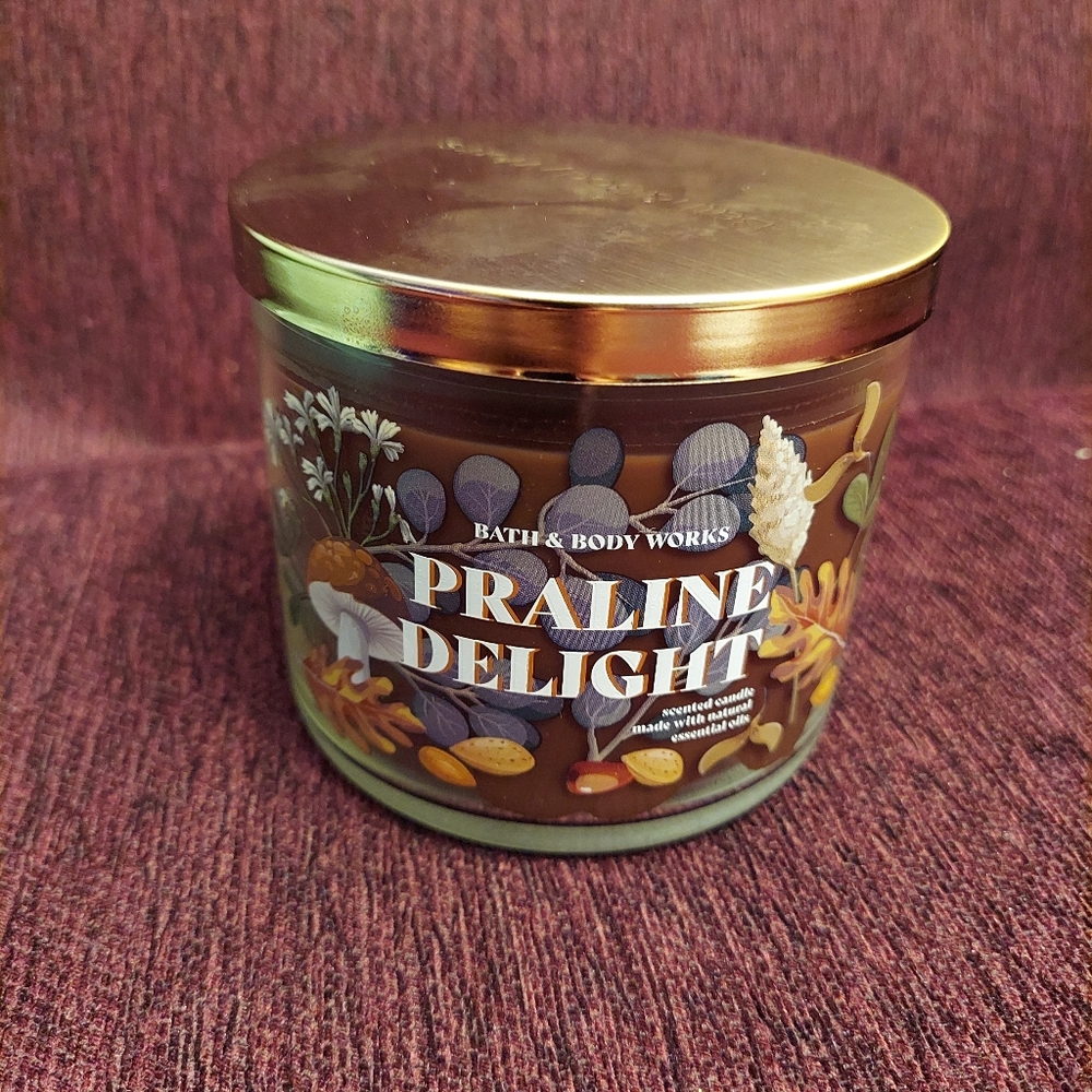 Praline delight candle by bath and body works